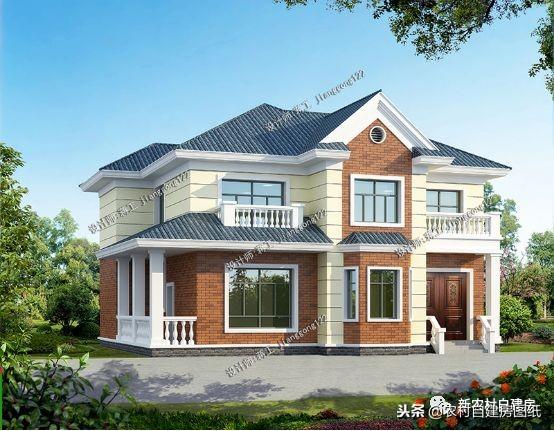 7室3廳2衛(wèi)歐式二層小別墅設(shè)計(jì)圖，外觀獨(dú)特，造價(jià)28萬(wàn)農(nóng)村建房必選