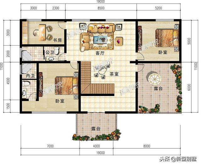 清晰脫俗二層簡(jiǎn)約歐式別墅設(shè)計(jì)圖，在村里絕對(duì)是頭一棟