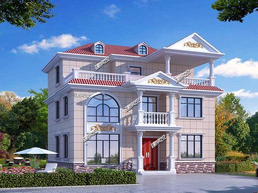 氣質(zhì)突出的歐式別墅設(shè)計(jì)圖，三四十萬建，在農(nóng)村倍受歡迎