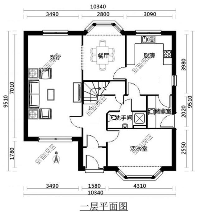 5套10米面寬的農(nóng)村別墅設(shè)計(jì)圖，第4套20多萬(wàn)你建嗎？