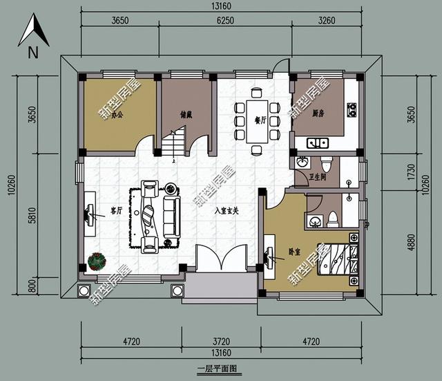 5套10米面寬的農(nóng)村別墅設(shè)計(jì)圖，第4套20多萬(wàn)你建嗎？