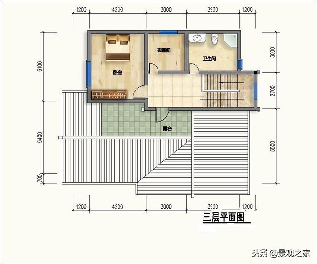 新中式三層農(nóng)村別墅設計圖，139平帶地下室