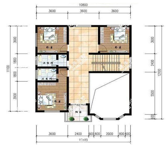 農村二層小別墅設計圖推薦，除了外觀精致，布局更重要