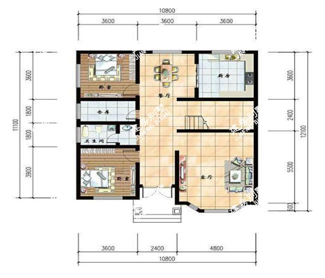 農村二層小別墅設計圖推薦，除了外觀精致，布局更重要