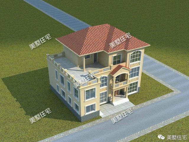江西人喜歡的典雅低調(diào)三層別墅設(shè)計圖，功能實(shí)用造型大方