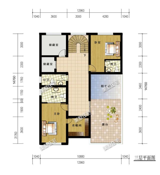 江西人喜歡的典雅低調(diào)三層別墅設(shè)計圖，功能實(shí)用造型大方