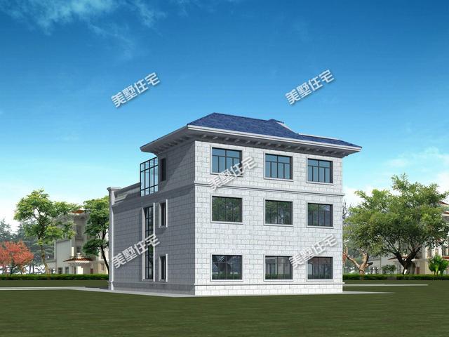 江西人喜歡的典雅低調(diào)三層別墅設(shè)計圖，功能實(shí)用造型大方