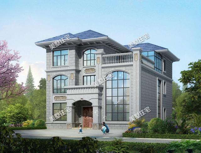 江西人喜歡的典雅低調(diào)三層別墅設(shè)計圖，功能實(shí)用造型大方