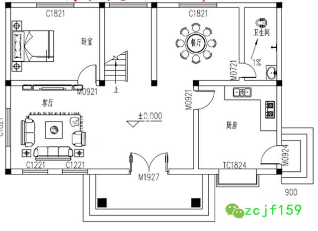 新農(nóng)村二層別墅設(shè)計圖效果圖，外觀時尚大方，層次分明，大坡度房屋頂