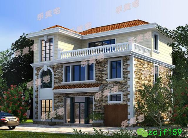 歐式風(fēng)格別墅設(shè)計農(nóng)村小洋樓自建房設(shè)計圖，低調(diào)典雅，明快跳躍