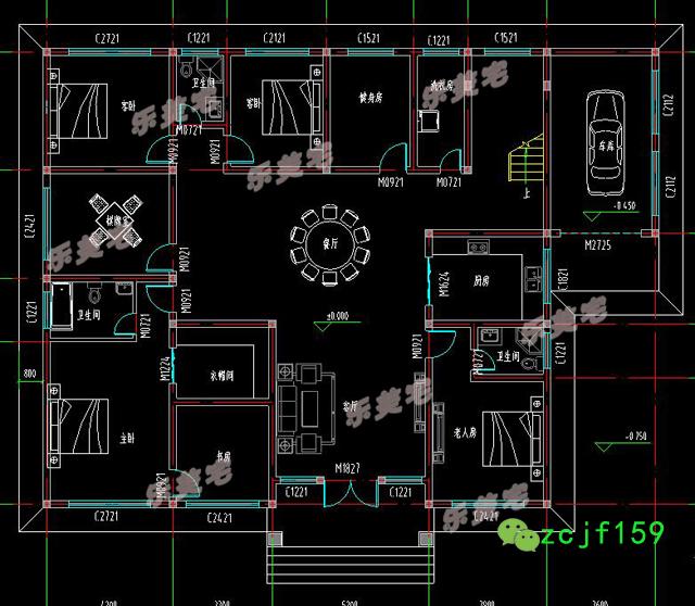 一層農(nóng)村小別墅設(shè)計(jì)效果圖設(shè)計(jì)施工圖，美觀大方，造價(jià)經(jīng)濟(jì)實(shí)惠