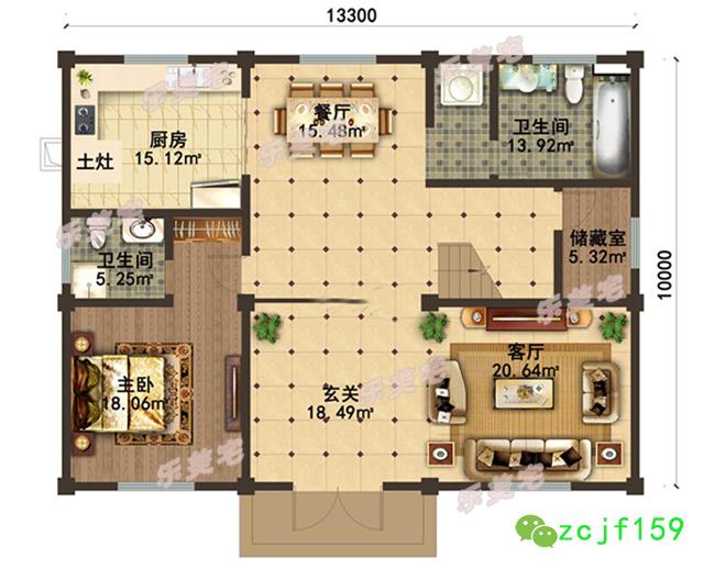 農(nóng)村帶大露臺(tái)四層歐式別墅設(shè)計(jì)圖，簡單大氣，柔美溫馨