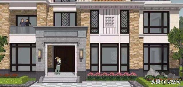 三層新中式別墅設(shè)計(jì)圖，風(fēng)格中西結(jié)合，設(shè)計(jì)感十足