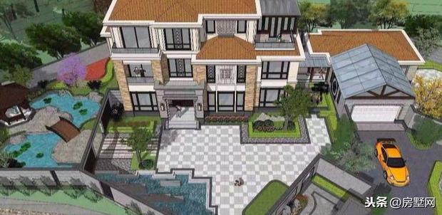 三層新中式別墅設(shè)計(jì)圖，風(fēng)格中西結(jié)合，設(shè)計(jì)感十足