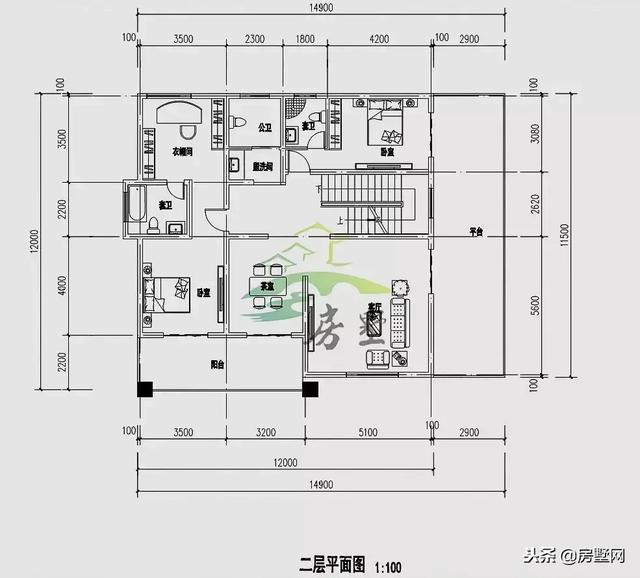 三層中式徽派別墅設(shè)計圖，別墅空間大，滿足一家人的居住，美到拉仇恨