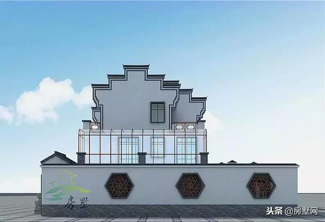 三層中式徽派別墅設(shè)計圖，別墅空間大，滿足一家人的居住，美到拉仇恨