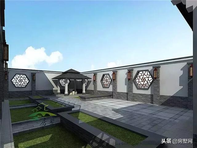 三層中式徽派別墅設(shè)計圖，別墅空間大，滿足一家人的居住，美到拉仇恨