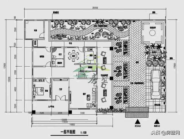 三層中式徽派別墅設(shè)計圖，別墅空間大，滿足一家人的居住，美到拉仇恨