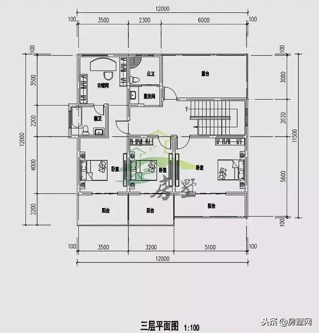三層中式徽派別墅設(shè)計圖，別墅空間大，滿足一家人的居住，美到拉仇恨