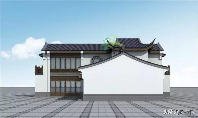 框架結(jié)構(gòu)傳統(tǒng)中式二層高端別墅設(shè)計(jì)圖，外觀漂亮大方，傳統(tǒng)又經(jīng)典，傳三代都不是問題