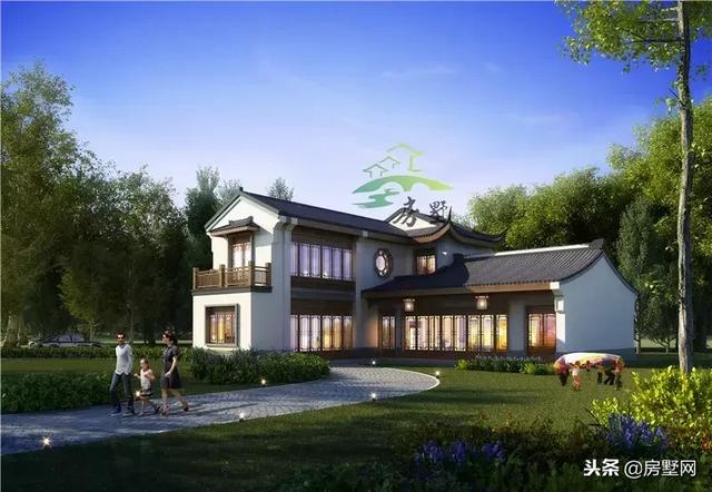 框架結(jié)構(gòu)傳統(tǒng)中式二層高端別墅設(shè)計(jì)圖，外觀漂亮大方，傳統(tǒng)又經(jīng)典，傳三代都不是問題