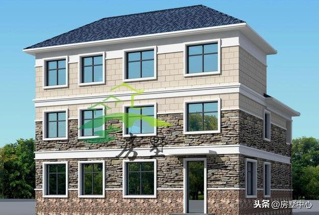 農(nóng)村三層歐式別墅設(shè)計(jì)圖，清新文雅，透露出藝術(shù)美感