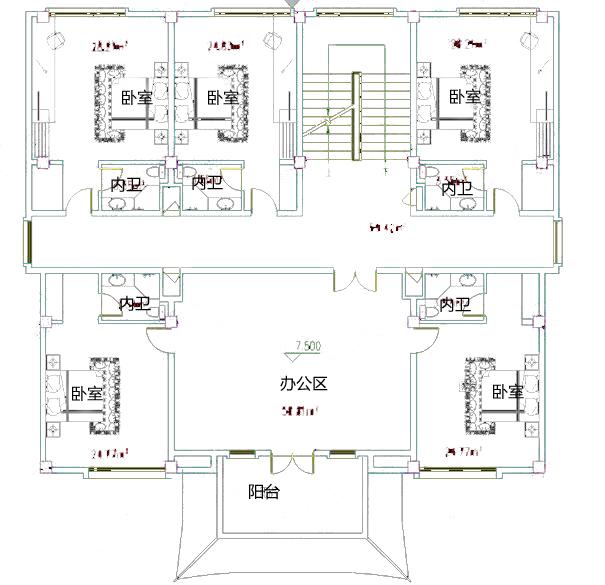 三層農(nóng)村中式別墅設計圖，戶型對稱設計，優(yōu)雅大氣