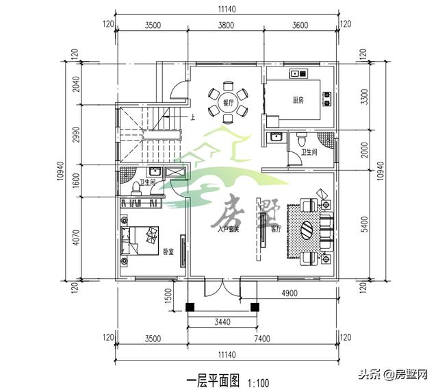 農(nóng)村中式別墅設(shè)計(jì)圖，外觀造型古樸大方，色彩清新淡雅