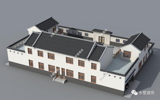 這款中式四合院別墅設(shè)計圖，秀氣又美觀，住起來相當(dāng)舒適