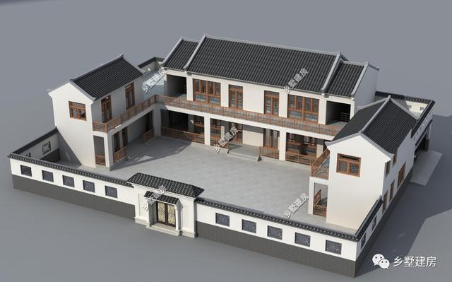 這款中式四合院別墅設(shè)計圖，秀氣又美觀，住起來相當(dāng)舒適