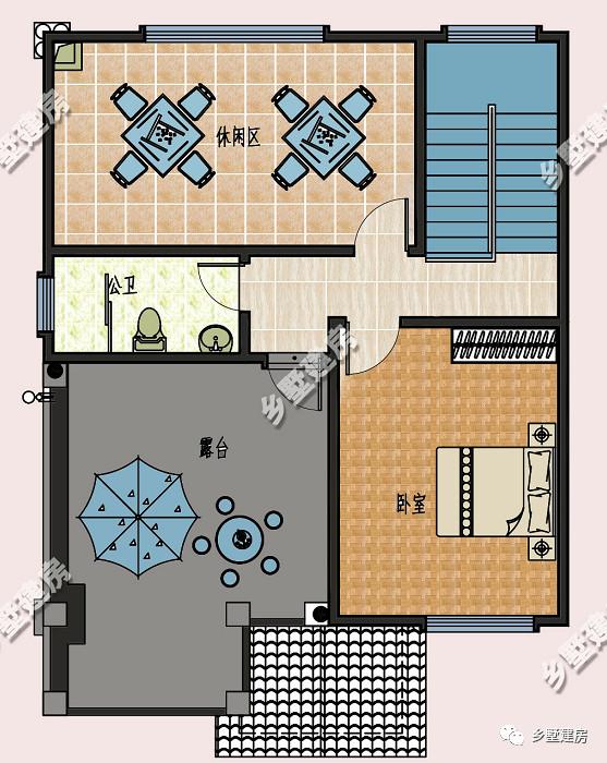 簡(jiǎn)歐風(fēng)農(nóng)村雙拼自建房設(shè)計(jì)圖，客廳挑空，時(shí)尚又大氣