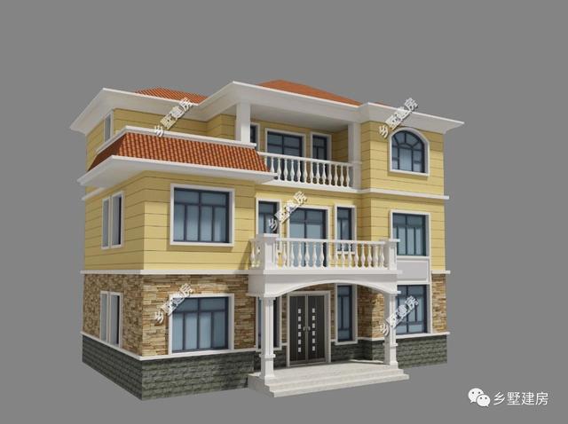 13x9米三層歐式別墅設(shè)計圖，設(shè)計美觀又大氣，越看越好看