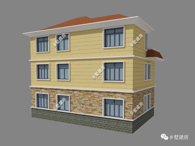 13x9米三層歐式別墅設(shè)計圖，設(shè)計美觀又大氣，越看越好看