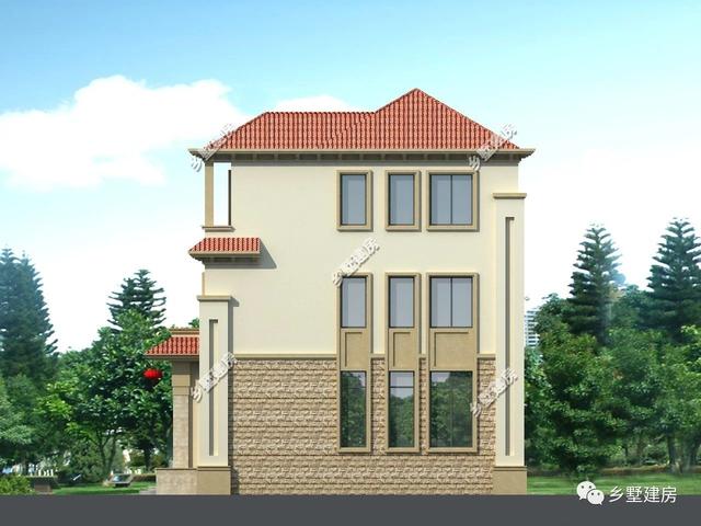 很贊的一款占地面積140平的三層別墅設計圖，滿滿的華麗麗豪宅既視感