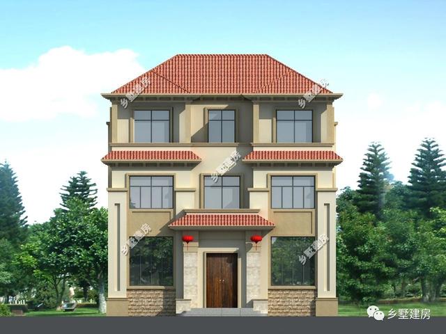 很贊的一款占地面積140平的三層別墅設計圖，滿滿的華麗麗豪宅既視感