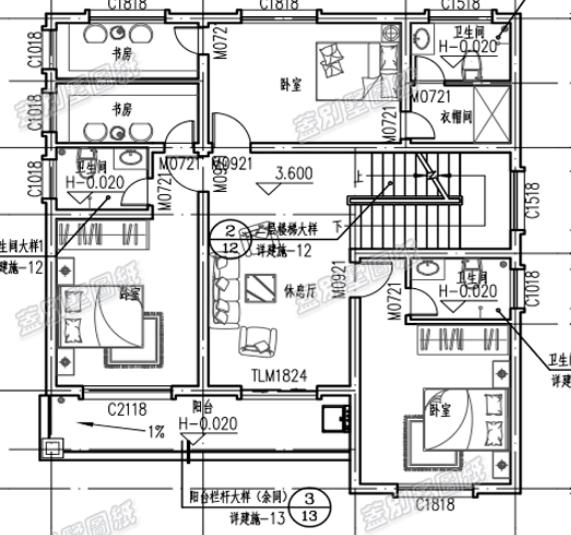 二層精致平屋頂農(nóng)村自建房設(shè)計圖，施工也比較簡單，受到大眾的歡迎