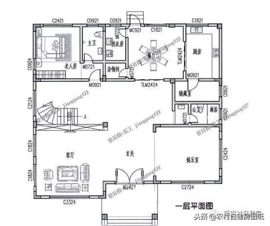 5款三層農(nóng)村建房別墅設(shè)計(jì)圖，豪華大氣，外觀經(jīng)典，三代不過(guò)時(shí)