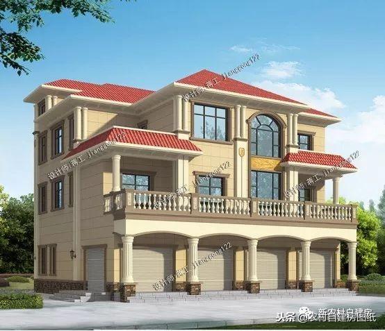 5款三層農(nóng)村建房別墅設(shè)計(jì)圖，豪華大氣，外觀經(jīng)典，三代不過(guò)時(shí)