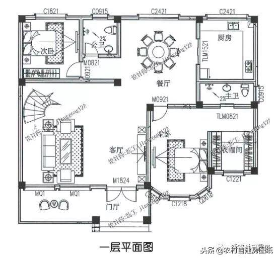 5款三層農(nóng)村建房別墅設(shè)計(jì)圖，豪華大氣，外觀經(jīng)典，三代不過(guò)時(shí)
