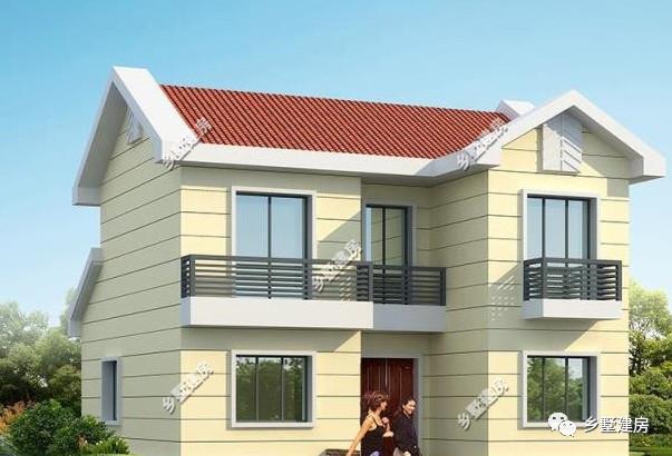 農(nóng)村二層小別墅設(shè)計(jì)圖，外觀清新淡雅，非常精致