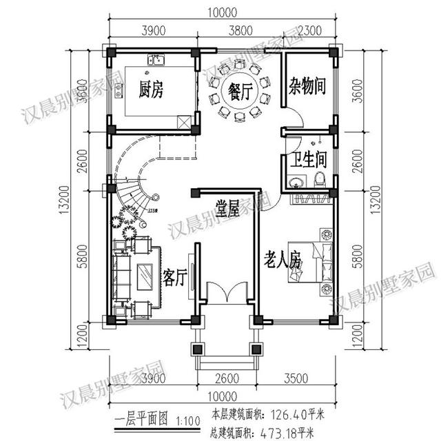 10X13.2米四層農(nóng)村別墅設(shè)計(jì)圖，住起來(lái)比城里商品房要舒服多了