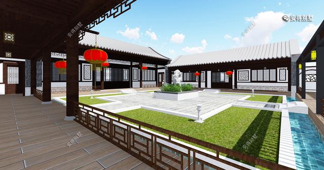 農(nóng)村自建鋼結(jié)構(gòu)四合院別墅設(shè)計(jì)圖，建一棟是幾代人的福音