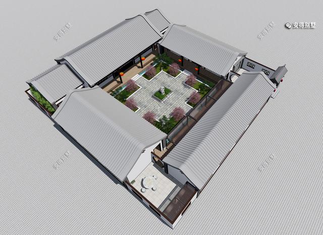 農(nóng)村自建鋼結(jié)構(gòu)四合院別墅設(shè)計(jì)圖，建一棟是幾代人的福音