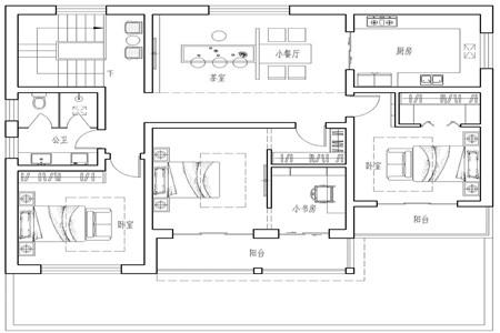 2024年農(nóng)村新款別墅設(shè)計(jì)圖，外觀干凈簡(jiǎn)約，戶型布局沒(méi)得挑