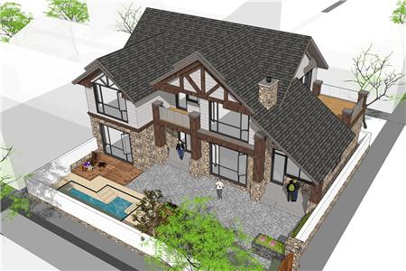 農(nóng)村美式二層別墅設(shè)計(jì)圖，簡(jiǎn)單樸素，戶型合理