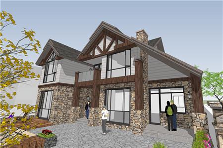 農(nóng)村美式二層別墅設(shè)計(jì)圖，簡(jiǎn)單樸素，戶型合理