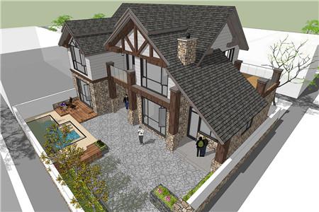 農(nóng)村美式二層別墅設(shè)計(jì)圖，簡(jiǎn)單樸素，戶型合理