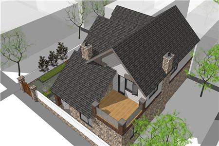 農(nóng)村美式二層別墅設(shè)計(jì)圖，簡(jiǎn)單樸素，戶型合理