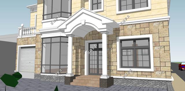 二層歐式別墅設計圖，浪漫典雅，簡潔溫馨，房屋整體舒適又美觀