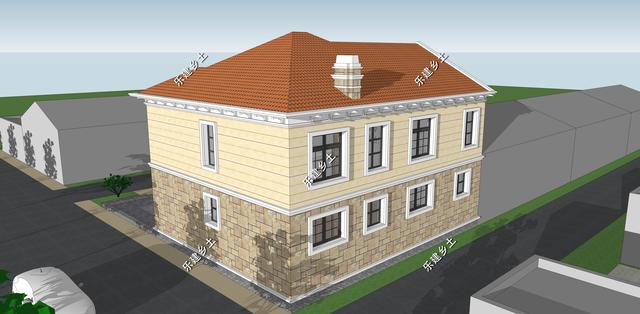 二層歐式別墅設計圖，浪漫典雅，簡潔溫馨，房屋整體舒適又美觀